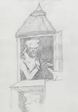 Untitled by Krishen Khanna, Pencil on paper, sold Dec 2014