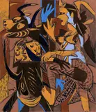 Untitled by K. G. Subramanyan, Gouache on handmade paper, offered Dec 2014