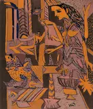 Untitled by K. G. Subramanyan, Gouache on handmade paper, sold Dec 2014
