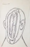 Untitled by F. N. Souza, Sketchpen on paper, sold Dec 2014