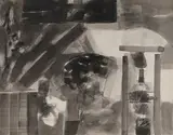 Untitled by Ram Kumar, Japanese ink on paper, offered Dec 2014