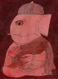 Shri Ganeshji by Badri Narayan, Watercolour on paper, sold Dec 2014