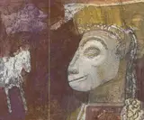Untitled by Ganesh Pyne, Gouache on card paper, sold Dec 2014