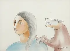 Untitled by Manjit Bawa, Pastel on paper, sold Jun 2014