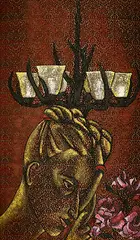 Light My Fire by Anju Dodiya, Acrylic on mattress, sold Jun 2014