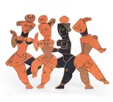 Nadi Kinare by M. F. Husain, Painted wood, sold Jun 2014