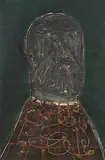 Head by F. N. Souza, Mixed media on paper, sold Jun 2014