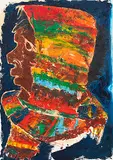 Boy with a Colourful Scarf by Krishen Khanna, Oil on canvas, sold Jun 2014