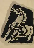 Untitled by M. F. Husain, Watercolour on paper, sold Jun 2014