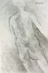 Untitled by Akbar Padamsee, Watercolour and pencil on paper, offered Jun 2014