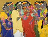 Untitled by Thota Vaikuntam, Acrylic on canvas, sold Jun 2014