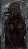 Nude by F. N. Souza, Oil on board, offered Jun 2014