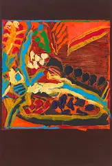Paysage Provencal by S. H. Raza, Acrylic on canvas, sold Jun 2014