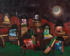 Untitled by Manu Parekh, Acrylic on canvas, sold Jun 2014