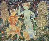 Untitled (Orphée) by Sakti Burman, Oil on canvas, sold Jun 2014