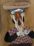 Untitled by Paritosh Sen, Gouache on paper pasted on card, sold Mar 2014