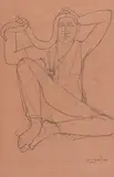Untitled by Lalu Prasad Shaw, Pencil on paper, sold Mar 2014