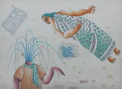 Untitled by Dharamanarayan Dasgupta, Coloured pencil and waterColour on paper, offered Mar 2014