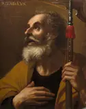 Saint Jude Thaddée by Giuseppe Vermiglio, Huile sur toile, sold Mar 2024