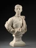 Portrait de Louis-Napoléon Bonaparte (1856-1879) by Prosper d'Epinay, Marbre blanc, sold Mar 2024