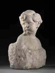 Buste d'enfant by Jules Dalou, Pierre calcaire, sold Mar 2024