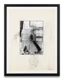 Etude pour les expulsés - Circa 1977-1979 by Ernest Pignon-Ernest, Crayon et tirage photographique sur papier, sold Apr 2024