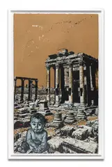 Sans titre by Jef Aérosol, 2016, Pochoir et peinture aérosol sur carton, sold Apr 2024