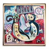 Tête de l’art by Speedy Graphito, 1988, Acrylique sur toile, sold Apr 2024