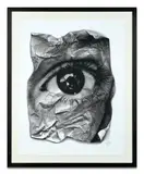 L'oeil froissé by JR, 2011, Sérigraphie en noir, sold Apr 2024