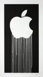 Liquidated Apple by Zevs, 2011, Lithographie en noir et blanc, sold Apr 2024