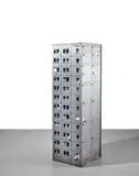 Arbeiter schliess fâcher (worker's locker) by Evol, 2017, Pochoir et peinture aérosol sur casier métallique, sold Apr 2024