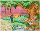 No fission by T-Kid 170, 1982, Marqueur et feutre sur papier, sold Apr 2024