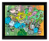 Sans titre by Ghost, 2009, Peinture aérosol, acrylique et marqueur sur toile, sold Apr 2024