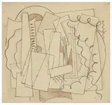 Composition by Roger de La Fresnaye, circa 1919, Encre et aquarelle sur papier, sold Jun 2024