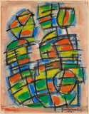 Sans titre by Jean Le Moal, 1956, Aquarelle et gouache sur papier, sold Jun 2024