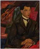 Portrait de Dimitri Snégaroff by Victor Barthe, 1923, Huile sur toile, sold Jun 2024