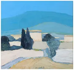 Paysage de Provence by Roger Mühl, circa 1981, Huile sur toile, sold Jun 2024