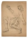 Etude de bras, jambes et tête by Jean Jouvenet, Crayon noir et craie blanche, offered Sep 2024