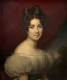Portrait de Marie-Antoinette-Camille Panon Desbassayns, vicomtesse Jurien by Jean-Baptiste Paulin Guérin, Huile sur toile (Toile et châssis d'origine), sold Sep 2024