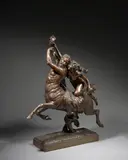 Nessus et Déjanire by Arthur Le Duc, Bronze à patine brun nuancé, sold Sep 2024