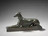 Tom lévrier d'Algérie (esquisse) by Antoine-Louis Barye, Bronze à patine brun-vert richement nuancé, sold Sep 2024