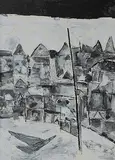 Untitled by Ram Kumar, Acrylic on paper, sold Mar 2014