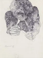 Untitled by Krishen Khanna, Pencil on paper, sold Mar 2014
