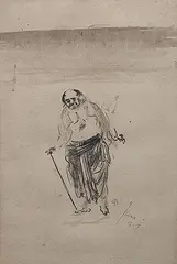 Untitled by Gaganendranath Tagore, Watercolour on rice paper, sold Mar 2014
