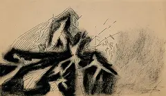 Untitled by Ram Kumar, Charcoal and ink on paper, offered Mar 2014
