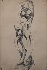 Untitled by Sadanand Bakre, Pen and ink on paper, offered Mar 2014