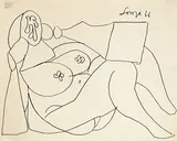 Untitled by F. N. Souza, Ink on paper, offered Mar 2014