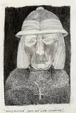 "Aunty Flossie" Does Not Like Smoking by Krishen Khanna, Charcoal and pencil on paper, sold Mar 2014