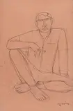 Untitled by Lalu Prasad Shaw, Pencil on paper, offered Mar 2014