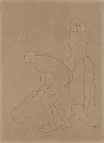 Untitled by K. K. Hebbar, Pen and ink on paper, offered Mar 2014